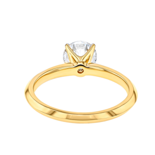 Gaia Solitaire 0.5 Carat Engagement Diamond Ring 18K Yellow Gold 