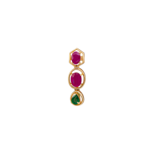 Rangoli Pendant & Earring in 22K Gold