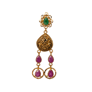 Rangoli Necklace & Earring in 22K Gold