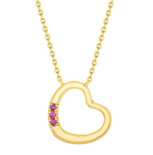 Rangoli 22k Gold and Ruby Pendant Chain