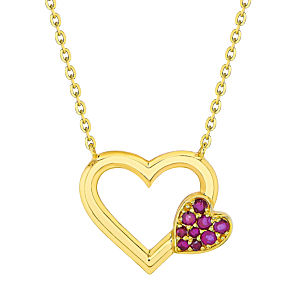 Rangoli 22k Gold and Ruby Pendant Chain