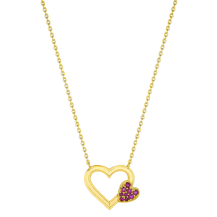 Rangoli 22k Gold and Ruby Pendant Chain