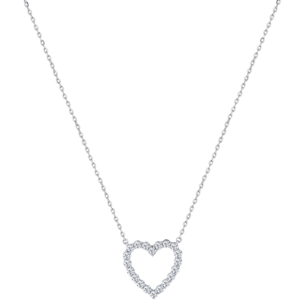 Damas Valentine's Day Collection Necklace In 18K White Gold and Studded with Diamonds