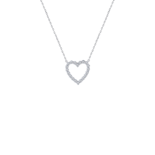 Damas Valentine's Day Collection Necklace In 18K White Gold and Studded with Diamonds