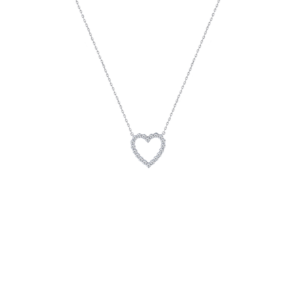 Damas Valentine's Day Collection Necklace In 18K White Gold and Studded with Diamonds