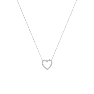 Damas Valentine's Day Collection Necklace In 18K White Gold and Studded with Diamonds