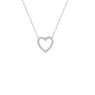 Damas Valentine's Day Collection Necklace In 18K White Gold and Studded with Diamonds