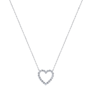 Damas Valentine's Day Collection Necklace In 18K White Gold and Studded with Diamonds