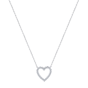 Damas Valentine's Day Collection Necklace In 18K White Gold and Studded with Diamonds