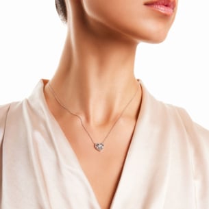 Damas Valentine's Day Collection Necklace In 18K White Gold Featuring Diamonds