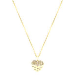 Damas Valentine's Day Collection Pendant and Chain In 18K Yellow Gold And Studded With Diamonds