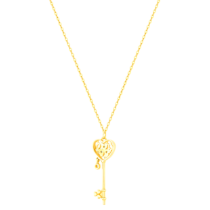 Damas Valentine's Day Collection Pendant and Chain In 18K Yellow Gold And Studded With Diamonds