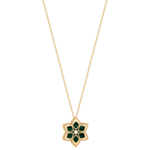 Stella D'Oro 18K Rose Gold Diamond And Malachite Necklace