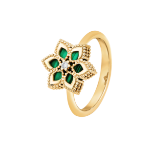 Stella D'Oro 18K Rose Gold Diamond And Malachite Ring