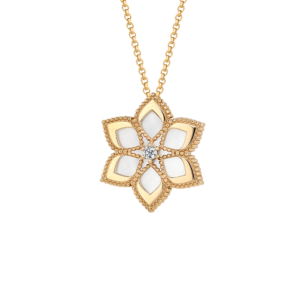 Stella D'Oro 18K Rose Gold Diamond And Mother Of Pearl Necklace