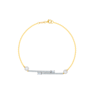 Harmony by Symphony Bracelet in 18K Yellow Gold with Akoya Pearls and Diamonds