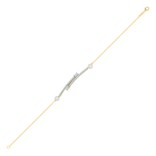 Harmony by Symphony Bracelet in 18K Yellow Gold with Akoya Pearls and Diamonds