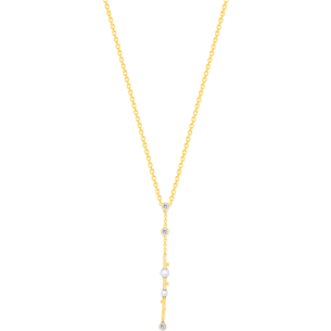 Harmony by Symphony Necklace in 18K Yellow Gold with Akoya Pearls and Diamond 