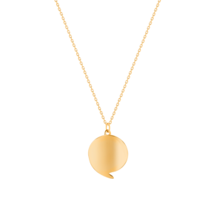 Bubble Plain Round Necklace in 14k Yellow Gold