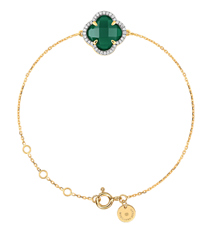 Morganne Bello Bracelet With Green Agate And Diamond