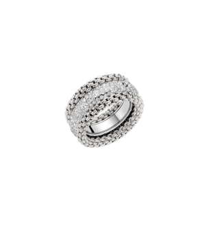 FOPE  BUBBLE_RINGS RING WITH DIAMOND PAVÉ
