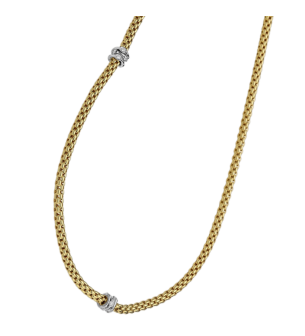 Fope Long necklace with diamonds
