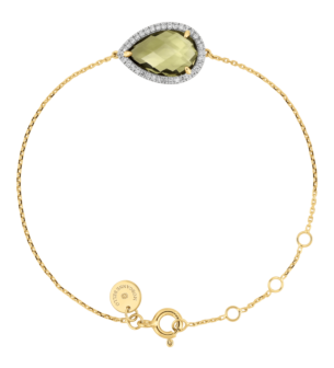 Morganne Bello Bracelet With Olive Quartz And Diamond