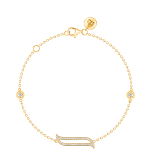 Alif Yellow Gold Diamond Bracelet