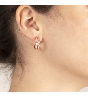 Alif Rose Gold Diamond Earrings