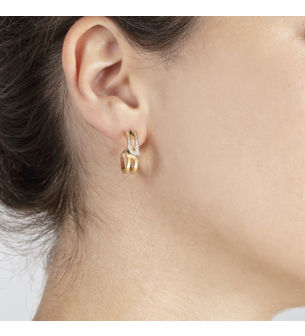 Alif Yellow Gold Diamond Earrings