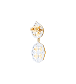 Al Qasr Al Jali (Octagonal/Drop-Shaped) Diamond Earrings in 18K Yellow and White Gold