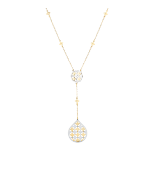 Al Qasr (Octagonal/Drop-Shaped)Diamond Necklace in 18K White and Yellow Gold