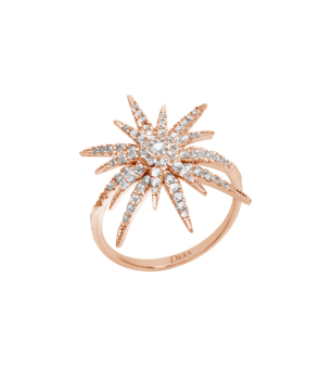 Djula Diamond Big Sun Ring in 18K Gold