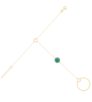 Amelia Roma Panja 18K Yellow Gold Turquoise Coloured Mother Of Peal 