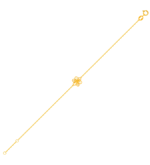 Anmol Floret Single Motif Bracelet in 21K Yellow Gold 