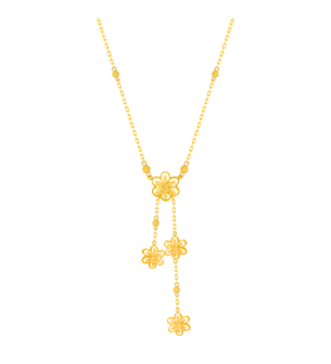 Anmol Floret Multi Motif Necklace in 21K Yellow Gold 