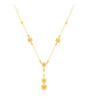 Anmol Floret Y Necklace in 21K Yellow Gold 