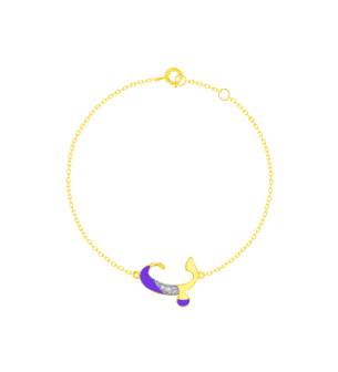 Children's Jewellery Ara Bā’Arabic Initials bracelet in 18K yellow gold 