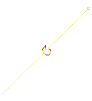 Children's Jewellery Ara  Hā’ Arabic Initials bracelet in 18K yellow gold