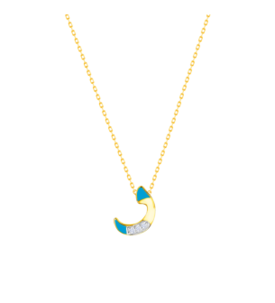Children's Jewellery Ara Rā’ Arabic Initials pendant in 18K yellow gold