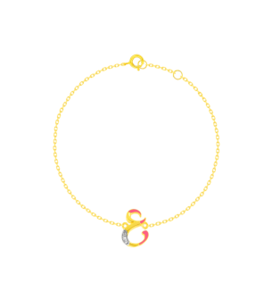 Children's Jewellery Ara Ayn Arabic Initials bracelet in 18K yellow gold