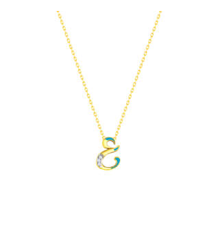 Children's Jewellery Ara Ayn Arabic Initials pendant in 18K yellow gold