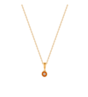 Children's Jewellery Ara Diamond Necklace With Coquelicot Enamel 