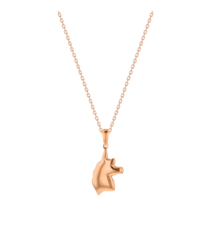 Children's Jewellery Ara Diamond Unicorn Rose Gold Necklace