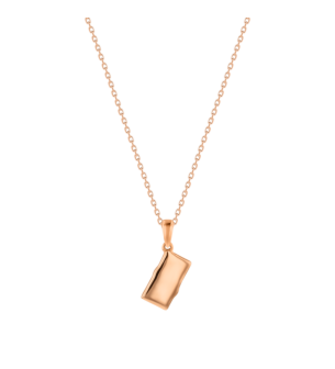 Children's Jewellery Ara Diamond Rose Gold Chocolate Bar Necklace
