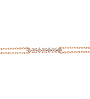Aerial 18k Rose Gold Diamond Bracelet