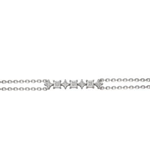 Aerial 18k White Gold Diamond Bracelet