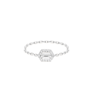 Djula Eclat Diamond Chain Ring in 18K Gold
