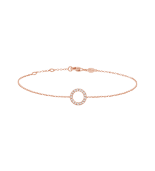 Diamond Circle Chain Bracelet in 18K Rose Gold