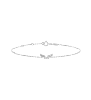 Djula Diamond Angel Wings Chain Bracelet in 18k White Gold